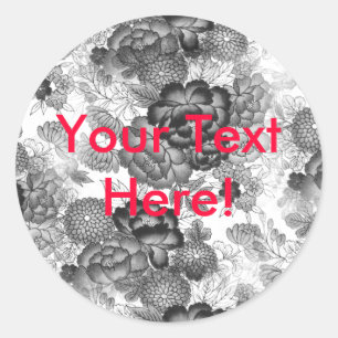 Black Lace Customisable Sticker