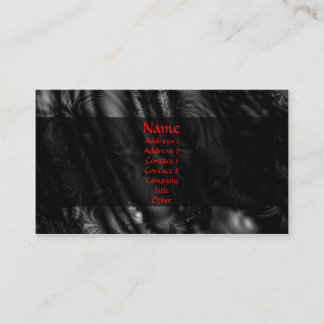 Black Lace Fractal Business Card