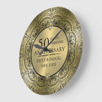 Black lace & gold 50th wedding anniversary