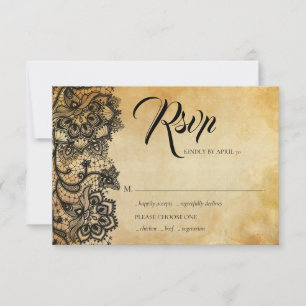 Black Lace Gothic Response Card