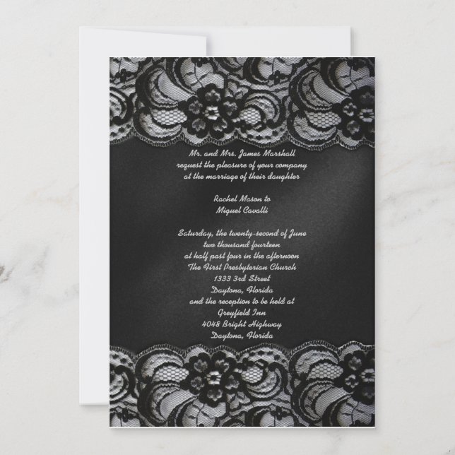 Black Lace Invitation (Front)