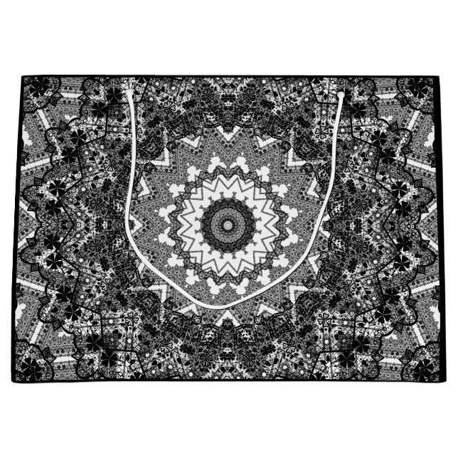 Black lace large gift bag (Front)