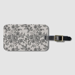 Black Lace Luggage Tag