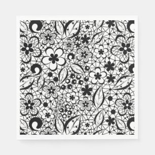 Black lace napkin
