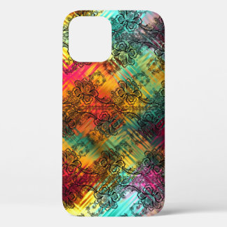 Black Lace On Rainbow Glass Case-Mate iPhone Case