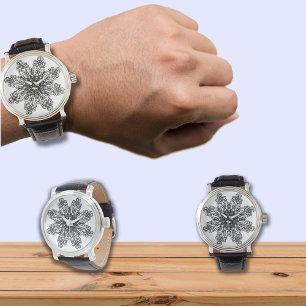 Black lace pattern 2 watch
