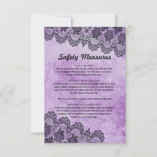 Black Lace Purple Gothic Wedding Safety Measures