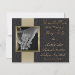 Black Lace Save the Date Announcement