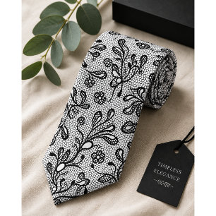 Black Lace Vintage Tie