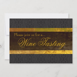 Black Lace Wine Tasting Invitation