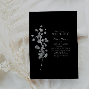 Black Lacquer Wedding Invitation