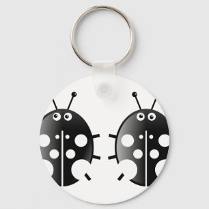 Black Ladybugs Key Ring
