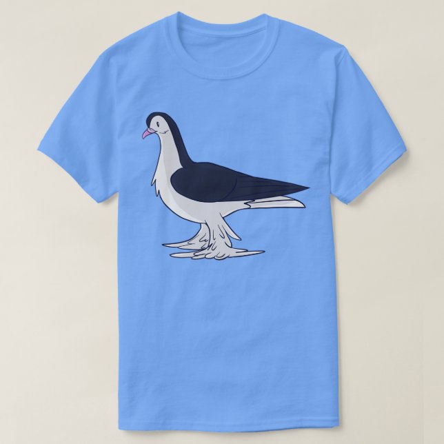 Black Lahore Pigeon T-Shirt (Design Front)