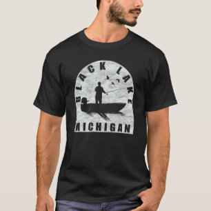 Black Lake Fishing Michigan T-Shirt