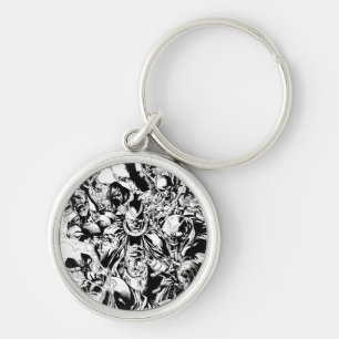 Black Lantern Corps - Black and White Key Ring