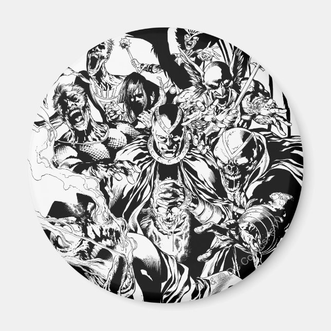 Black Lantern Corps - Black and White Magnet (Front)