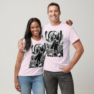 Black Lantern Corps Panel - Black and White T-Shirt