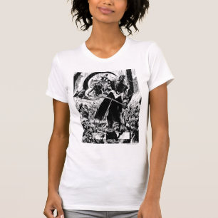Black Lantern Corps Panel - Black and White T-Shirt