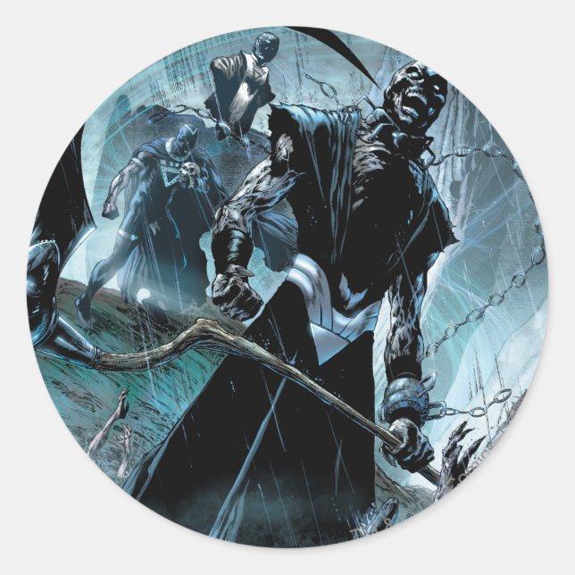 Black Lantern Corps Panel Classic Round Sticker (Front)