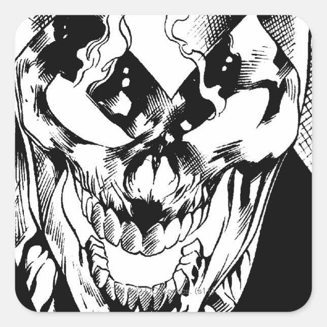 Black Lantern Square Sticker (Front)