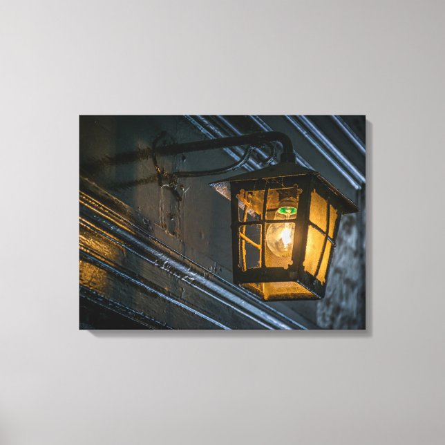 Black lantern up close canvas print (Front)