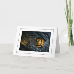 Black lantern view greeting card