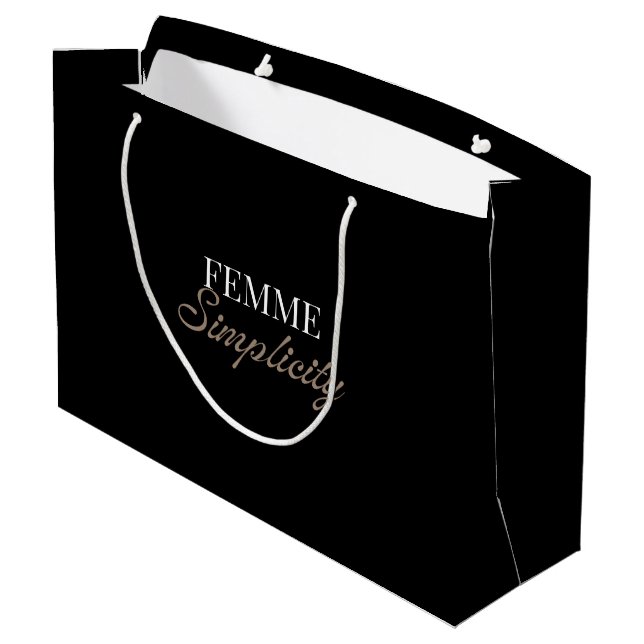 Black Large Gift bag (Back Angled)