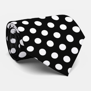 Black Large Polka Dot Tie