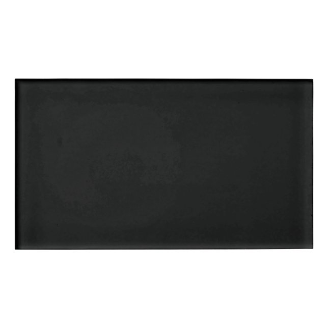 Black Large Rectangle Name Tag (Front)