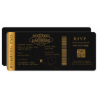 Black las vegas Boarding Pass Destination wedding 