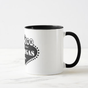 BLACK Las Vegas Sign Ringer T Mug