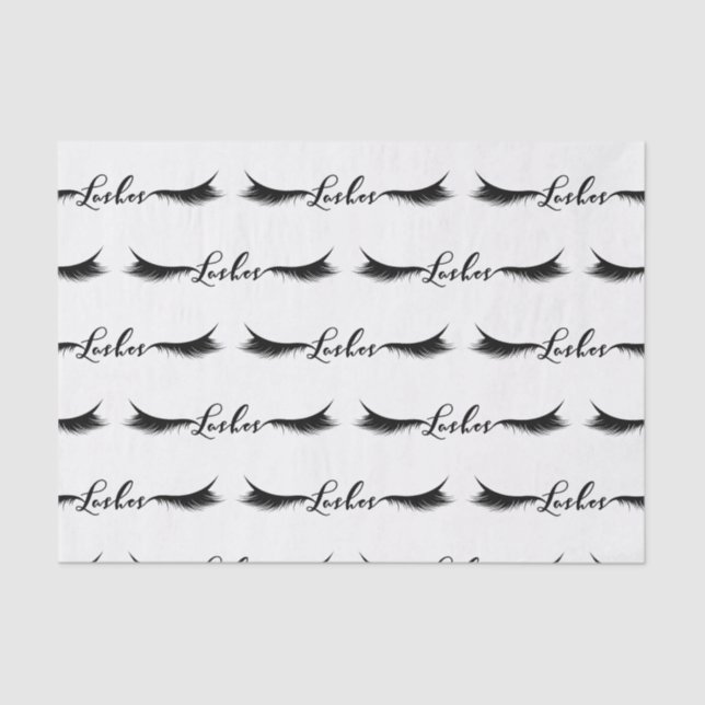 Black LASHES Eyelashes Beauty Salon Makeup Tissue Paper (Front)