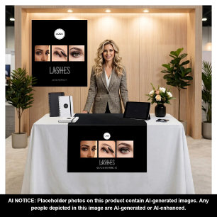 Black Lashes Studio Photo Collage Trade Show Tapestry