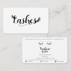 Black Lashes Wispy Eyelashes Beauty  Business Card