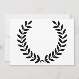 Black Laurel Wreath Greek Olive Branch Invitation
