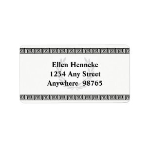 Black Laurel Wreath Label