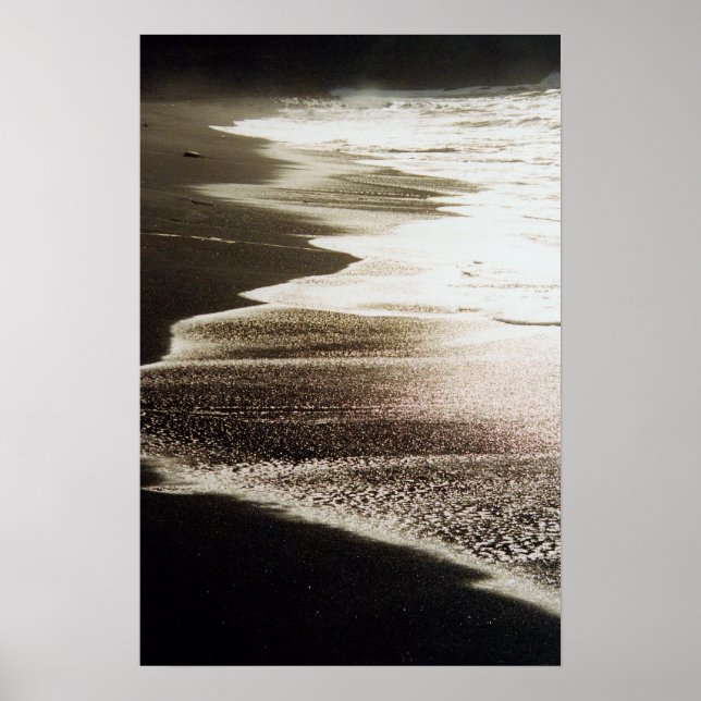 Black Lava Beach Poster (Front)