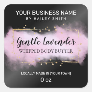 Black Lavender Whipped Body Butter Square Sticker