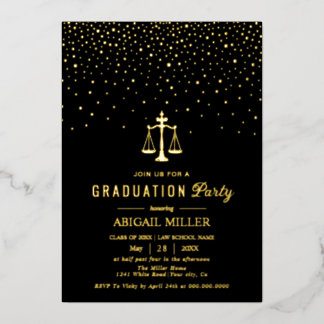 Black Law school Class Of 2026 graduation confetti