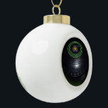 Black Lawn Bowl, Ceramic Ball Christmas Ornament<br><div class="desc">Pictured is a vintage black Lawn bowl.</div>