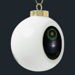 Black Lawn Bowl, Ceramic Ball Christmas Ornament<br><div class="desc">Pictured is a vintage black Lawn bowl.</div>