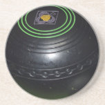 Black Lawn Bowl, Coaster<br><div class="desc">Pictured is one black lawn bowl</div>