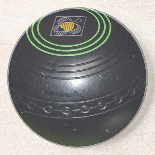 Black Lawn Bowl, Coaster (Front)