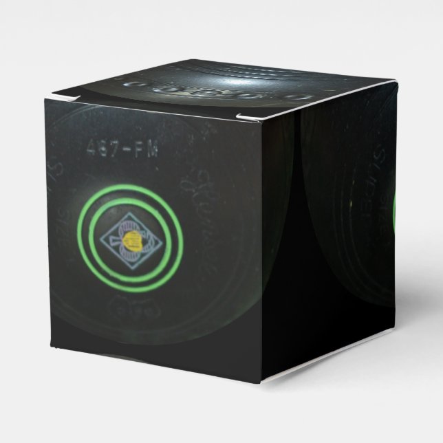 Black Lawn Bowl,  Favour Box (Front Side)