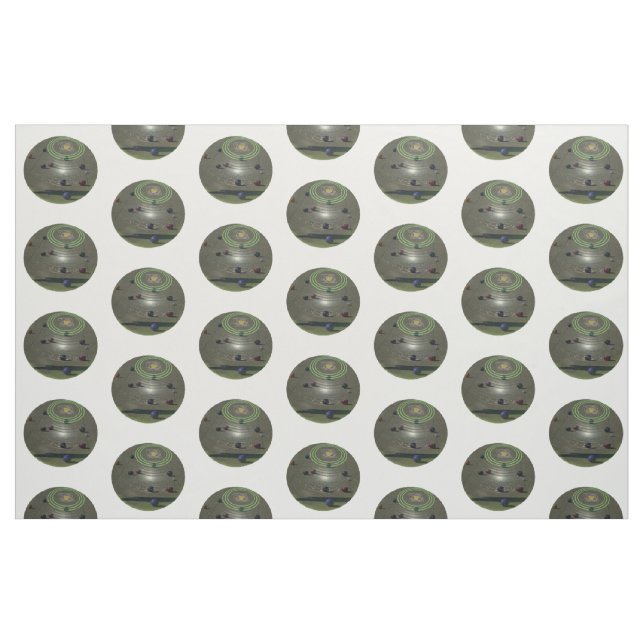 Black Lawn Bowl Pattern, Fabric (Fat Quarter)