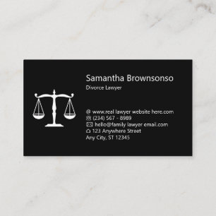 Black Lawyer Law Office Business Card