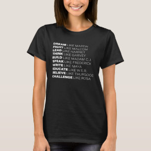 Black Leader Dream Like Martin Teach Black History T-Shirt