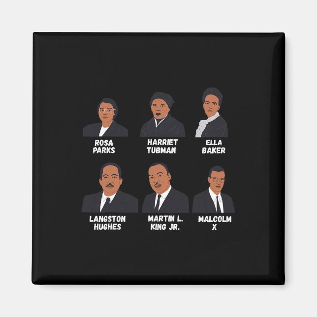 Black Leaders Inspiring Black History African Amer Magnet (Front)