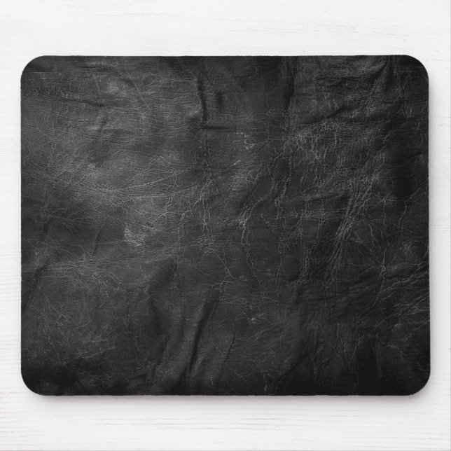 Black Leather Abstract Mouse Mat (Front)