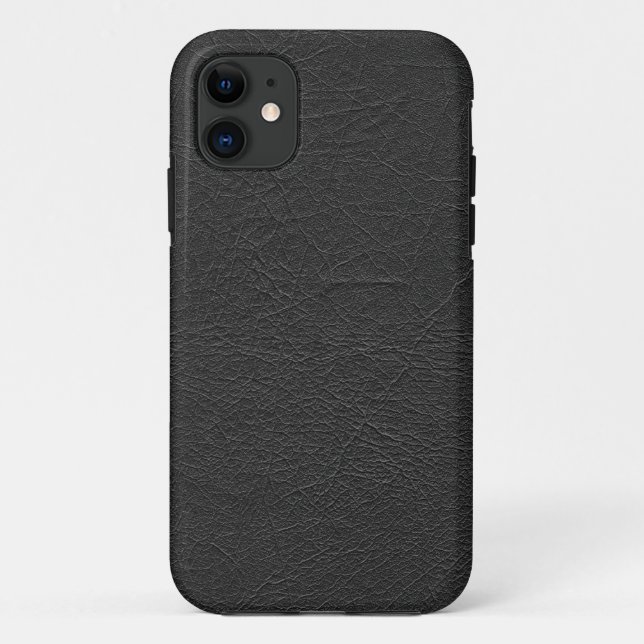 Black Leather Case-Mate iPhone Case (Back)